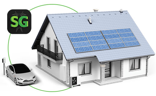 prosječno domaćinstvo s toplinskom pumpom, EV, solarnom elektranom i SG connect